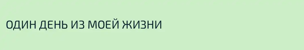 ОДИН ДЕНЬ ИЗ МОЕЙ ЖИЗНИ